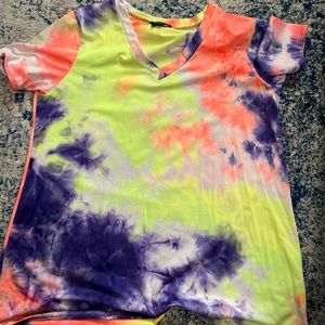 Hemish USA tie dye slinky material top